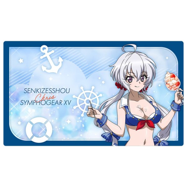 画像1: 【プレイマット】ラバーマット 戦姫絶唱シンフォギアＸＶ クリス／マリンセーラー水着 [4月中旬] (1)
