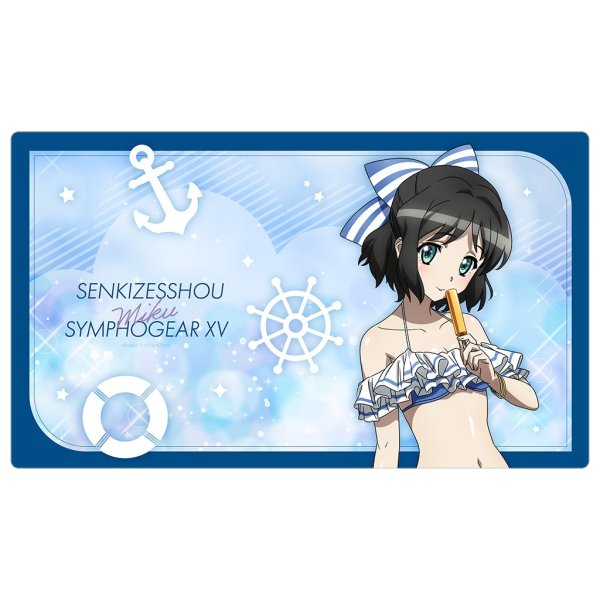 画像1: 【プレイマット】ラバーマット 戦姫絶唱シンフォギアＸＶ 未来／マリンセーラー水着 [4月中旬] (1)