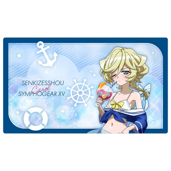 画像1: 【プレイマット】ラバーマット 戦姫絶唱シンフォギアＸＶ キャロル／マリンセーラー水着 [4月中旬] (1)
