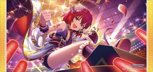 画像1: 【プレイマット】ブシロード ラバーマットV2・1650 アイドルマスター シンデレラガールズ『村上 巴』こぶし・紅ver. [4/25] (1)