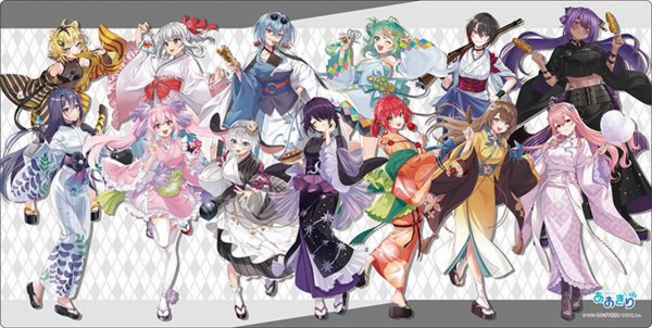 画像1: 【予約】ブシロードラバーマットV2・1710 『あおぎり高校』浴衣ver. [6/13] (1)