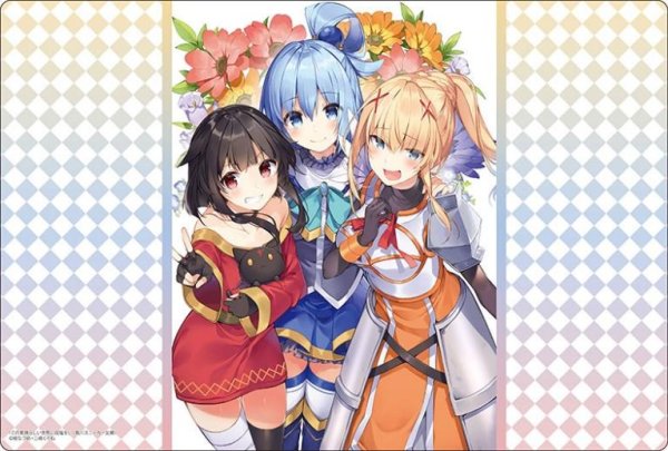 画像1: 【予約】ブシロードラバーマットV2・1708 角川スニーカー文庫 この素晴らしい世界に祝福を！『アクア&めぐみん&ダクネス』 [6/13] (1)