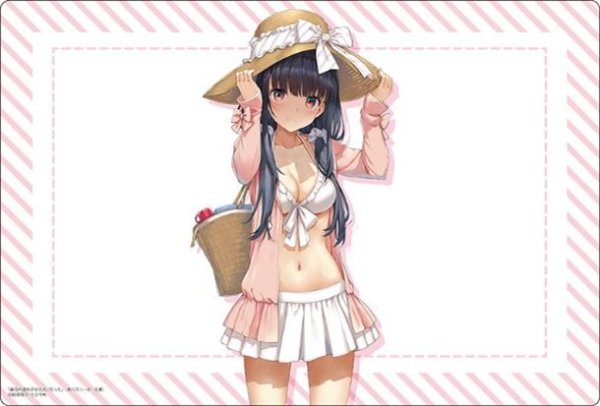 画像1: 【予約】ブシロードラバーマットV2・1715 角川スニーカー文庫 継母の連れ子が元カノだった『伊理戸結女』水着ver. [6/27] (1)