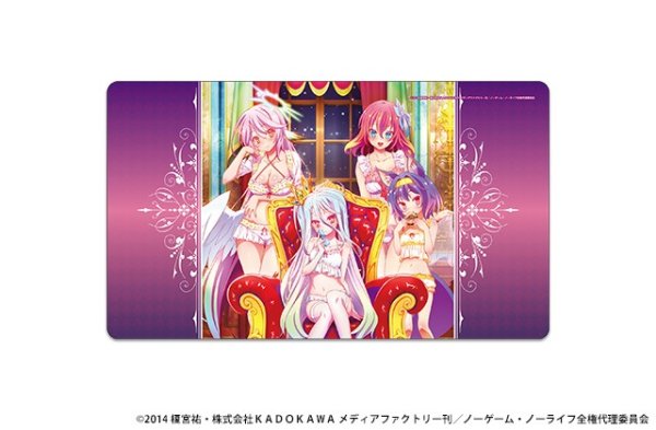 画像1: 【プレイマット】ラバーマット ノーゲーム・ノーライフ 描き下ろし ナイトウェア ver. [9月] (1)
