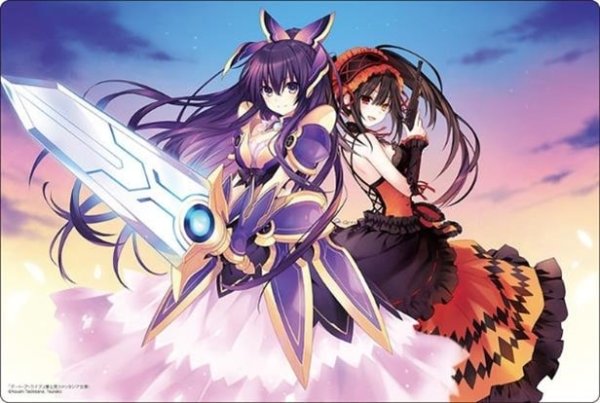 画像1: 【プレイマット】ブシロードラバーマットV2・1405 富士見ファンタジア文庫 デート・ア・ライブ『夜刀神十香&時崎狂三』 (1)