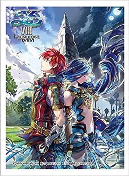 画像1: 【スリーブ】イースVIII -Lacrimosa of DANA- スリーブ『蒼き波涛〜二人の護り人〜』【65枚入り】 (1)