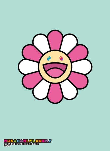 画像1: [新品]Murakami.Flowersトレカスリーブ  「笑顔の女の子」フラワーver. (1)