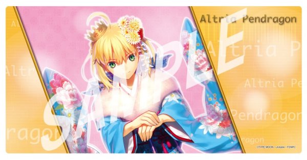 画像1: 【プレイマット】KADOKAWA ラバープレイマット 劇場版Fate/stay night[Heaven's Feel]「セイバー 着物Ver.」 [12/20] (1)