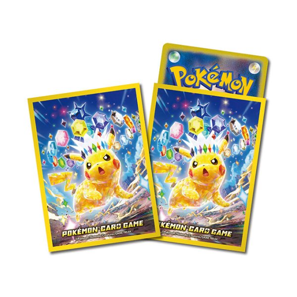 画像1: 【ポケカサプライ】[スリーブ]ポケカ デッキシールド プレミアム・グロス 『テラスタイプ：ステラ ピカチュウ』 (1)