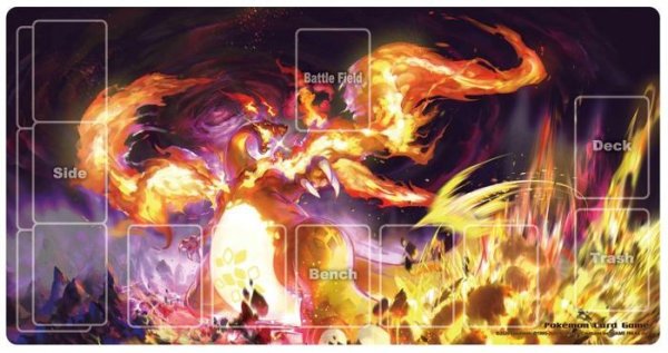 画像1: 【開封済み】【ポケカサプライ】[プレイマット]ラバープレイマット『キョダイマックスリザードン』 (1)