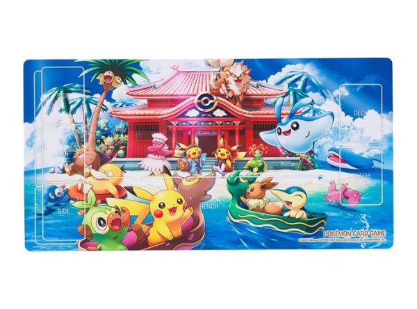 画像1: 【ポケカサプライ】[プレイマット]ラバープレイマット『ポケモンセンターオキナワ』 (1)