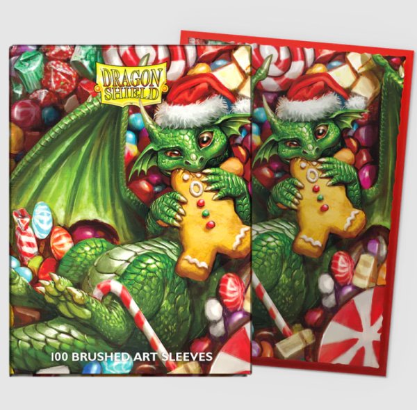 画像1: 【スリーブ】ドラゴンシールド100  Brushed Art Sleeves Christmas 2024【100枚入り】 (1)