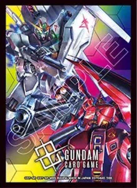 画像1: 【スリーブ】ガンダムカードゲーム オフィシャルカードスリーブ 02：D νガンダム VS サザビー [2607/25] (1)