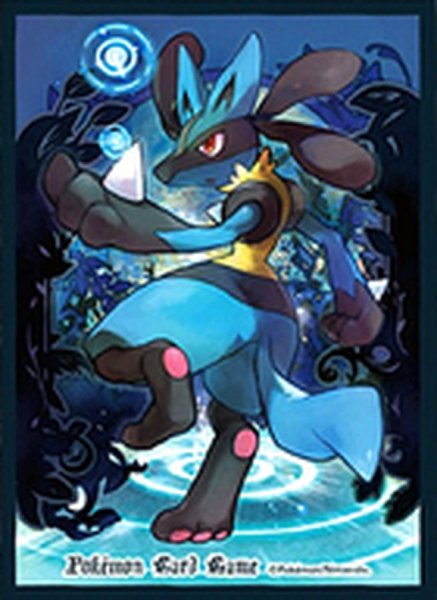 画像1: 【ポケカサプライ】[スリーブ]デッキシールド『ルカリオの波動』【64枚入り】 (1)