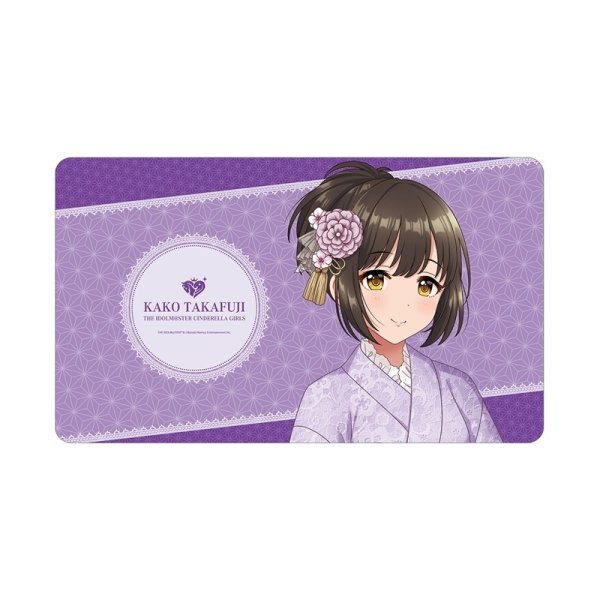 画像1: ※4月25日まで受付※【予約】マルチデスクマット アイドルマスター シンデレラガールズ 描き下ろし 鷹富士茄子 レース着物ver. [26年7月中旬] (1)