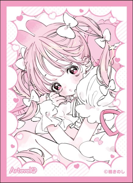 画像1: ※7月18日まで受付※【予約】Arteveloカードスリーブ art-032 棉きのし　「フリルうさぎちゃん」 [2609/11] (1)