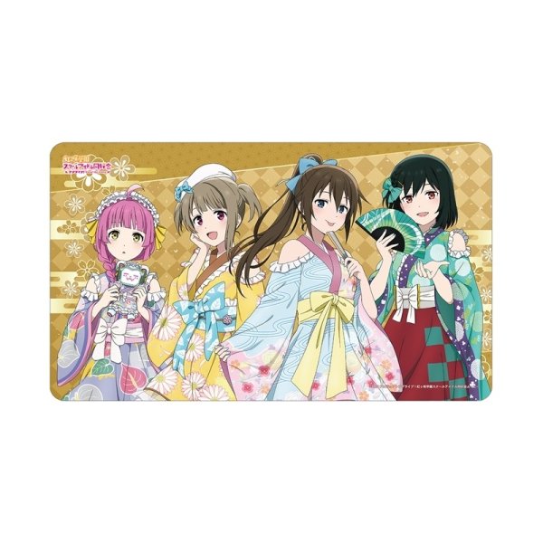 画像1: 【予約】マルチデスクマット ラブライブ！虹ヶ咲学園スクールアイドル同好会 描き下ろし 1年生 着物ドレスver. [26年10月中旬] (1)