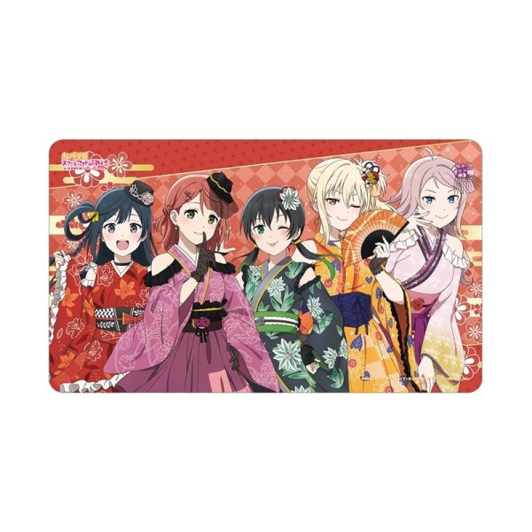 画像1: 【予約】マルチデスクマット ラブライブ！虹ヶ咲学園スクールアイドル同好会 描き下ろし 2年生 着物ドレスver. [26年10月中旬] (1)