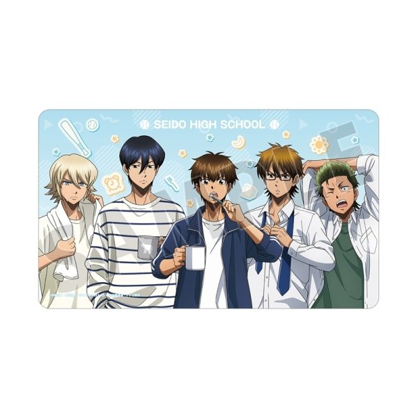 画像1: ※9月19日まで受付※【予約】マルチデスクマット TVアニメ『ダイヤのA actII -Second Season-』 描き下ろし 集合 朝の支度ver. [26年12月上旬] (1)