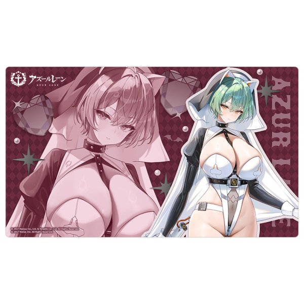 画像1: ※10月24日まで受付※【予約】ラバーマット アズールレーン 描き下ろし アドミラル・ナヒーモフ／サキュバスシスター [27年1月下旬] (1)