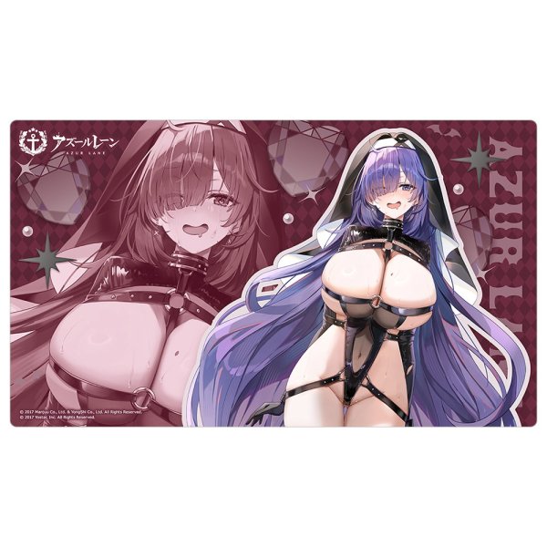 画像1: ※10月24日まで受付※【予約】ラバーマット アズールレーン 描き下ろし モガドール／サキュバスシスター [27年1月下旬] (1)
