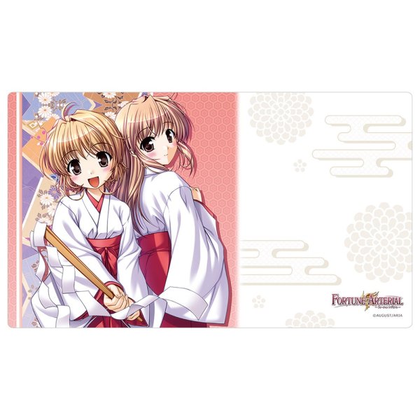 画像1: ※10月24日まで受付※【予約】ラバーマット FORTUNE ARTERIAL 悠木かなで&悠木陽菜/巫女服 [27年1月下旬] (1)