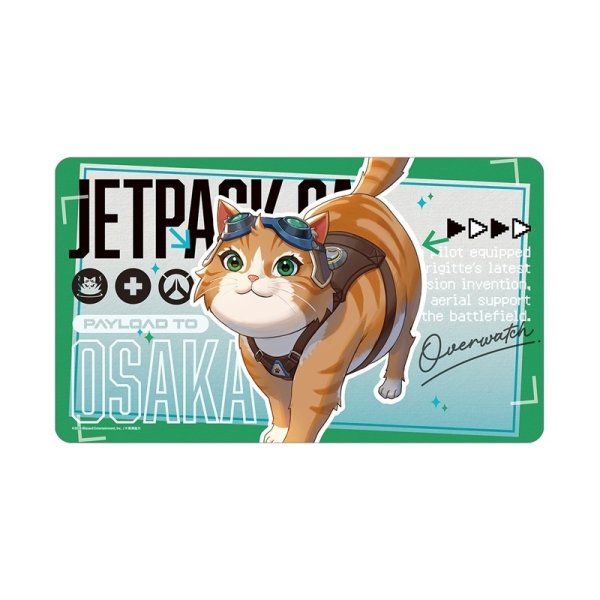 画像1: ※10月24日まで受付※【予約】マルチデスクマット オーバーウォッチ 描き下ろし ジェットパック・キャット 旅行ver. [27年2月上旬] (1)