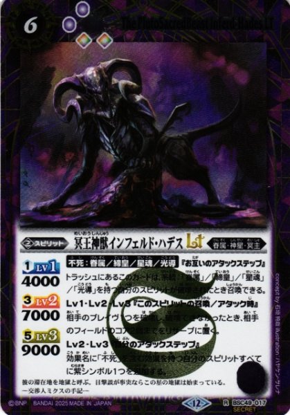 画像1: 【BS】冥王神獣インフェルド・ハデスLT【R/[SECRET]】(BSC49収録/2025年度)〈12〉BSC49-017 (1)