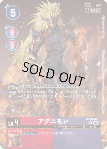 画像1: 【DIG】アグニモン【R/金箔サイン】(BT21収録)BT18-011〈04〉 (1)