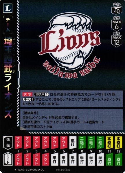画像1: 【DO】[チーム]埼玉西武ライオンズ【UC】BP01/TEAM-L03 (1)