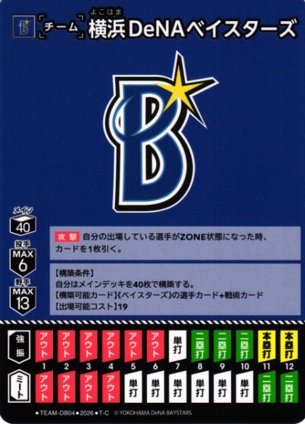 画像1: 【DO】[チーム]横浜DeNAベイスターズ(BP03収録)【T-C】TEAM-DB04[横浜DeNAベイスターズ] (1)