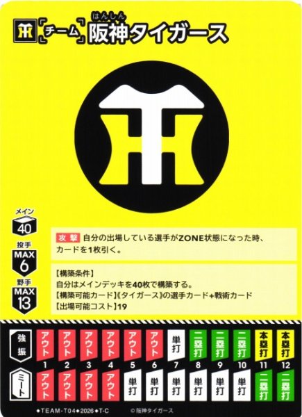 画像1: 【DO】[チーム]阪神タイガース(BP02収録)【T-C】TEAM-T04[阪神タイガース] (1)
