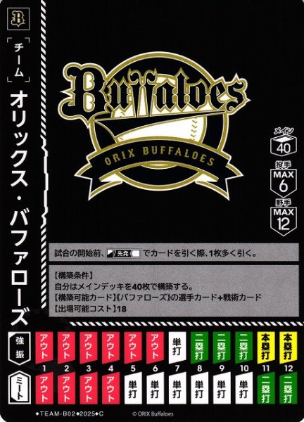 画像1: 【DO】[チーム]オリックス・バファローズ(オリックス・バファローズ「革新の猛牛」収録)【C】TEAM-B02 (1)