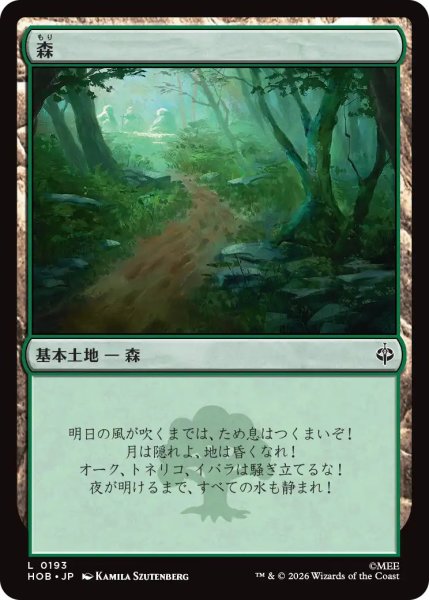 画像1: 【MLG】森【L】HOB-0193[FOIL] (1)