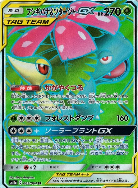 画像1: 【ポケカ】フシギバナ＆ツタージャGX【SR】SM11A 065/064 (1)