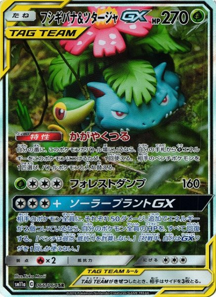 画像1: 【ポケカ】フシギバナ＆ツタージャGX(SA)【SR】SM11A 066/064 (1)