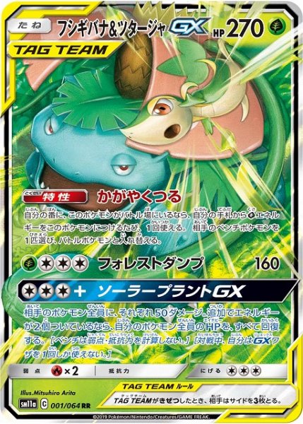 画像1: 【ポケカ】※プレイ用特価品※フシギバナ＆ツタージャGX【RR】SM11A 001/064 (1)