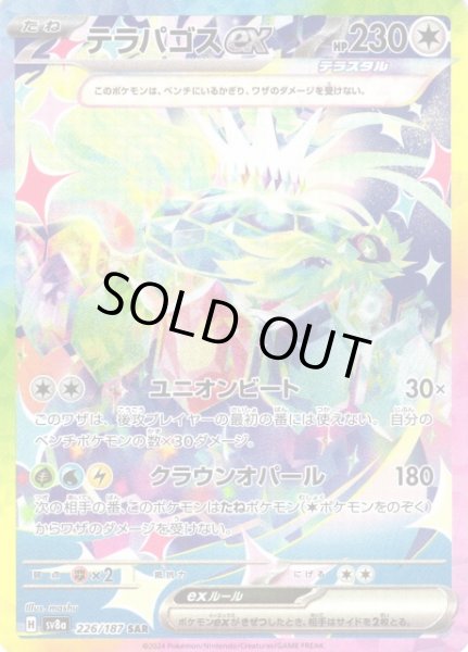 画像1: 【ポケカ】※プレイ用特価品※テラパゴスex【SAR】SV8A-226 (1)