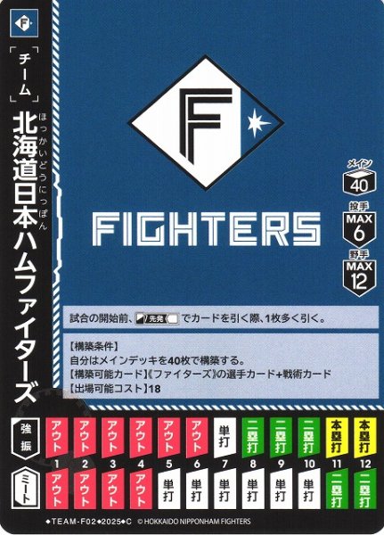 画像1: 【DO】[チーム]北海道日本ハムファイターズ【C】TBP01-F/TEAM-F02 [ファイターズ] (1)
