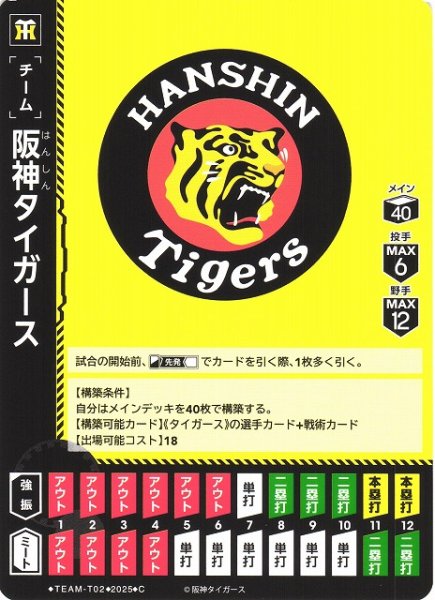 画像1: 【DO】[チーム]阪神タイガース(TBP01収録)【C】TEAM-T02 [タイガース] (1)
