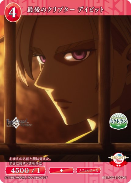画像1: 【BDB】最後のクリプター デイビット【N】BB-FGO2-070 (1)