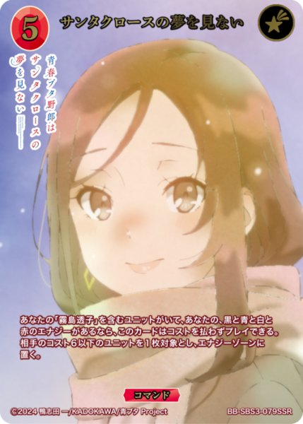 画像1: 【BDB】サンタクロースの夢を見ない【SSR】BB-SBS3-079SSR (1)