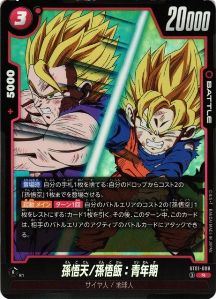 画像1: 【DBFW】孫悟天/孫悟飯：青年期【R】ST01-008 (1)