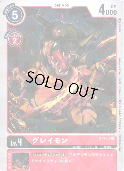 画像1: 【DIG】グレイモン[絵:ryuda_1]【U/ラミネート仕様】(PRカード)ST1-07〈-〉 (1)