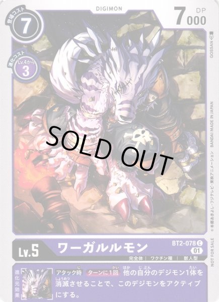 画像1: 【DIG】ワーガルルモン[絵:GOSSAN]【C/ノーマル仕様】(PRカード)BT2-078〈01〉 (1)