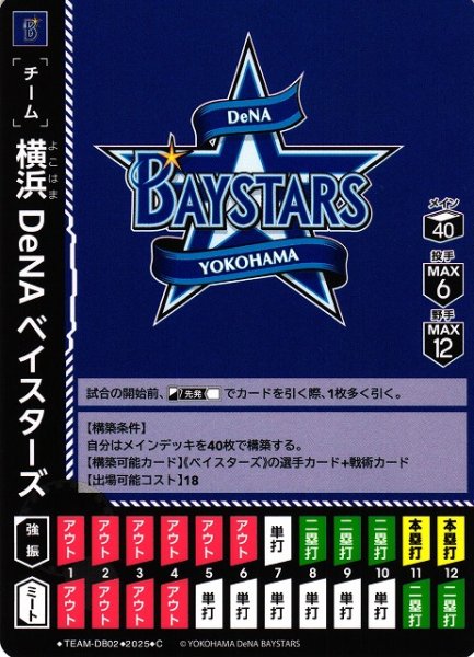 画像1: 【DO】[チーム]横浜DeNAベイスターズ(横浜DeNAベイスターズ「躍進の星」収録)【C】TEAM-DB02[ベイスターズ] (1)