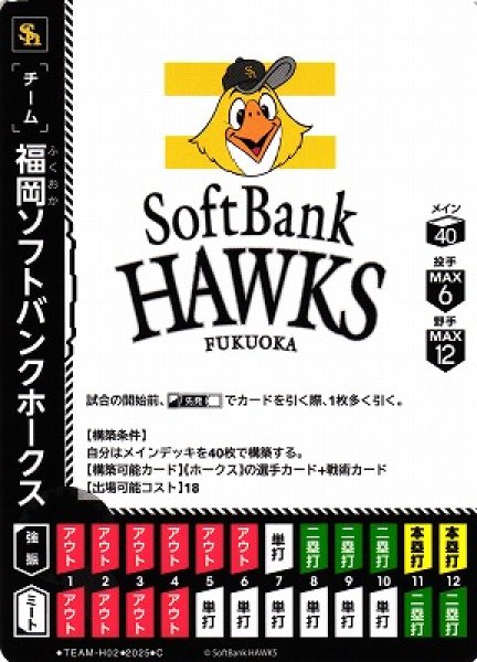 画像1: 【DO】[チーム]福岡ソフトバンクホークス【C】TEAM-H02[ホークス] (1)