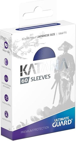 画像1: ※新品サプライ※ Katana スリーブ ジャパニーズサイズ ブルー【60枚入り】 (1)