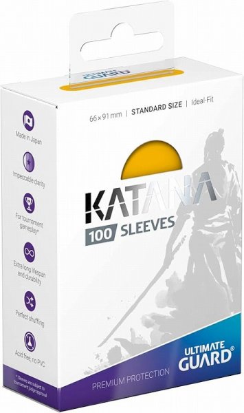 画像1: ※新品サプライ※ Katana スリーブ スタンダードサイズ イエロー【100枚入り】 (1)