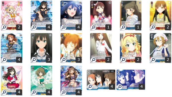 画像2: 【WS】《青赤》アイドルマスターシンデレラガールズ 門ストブ デッキ (2)